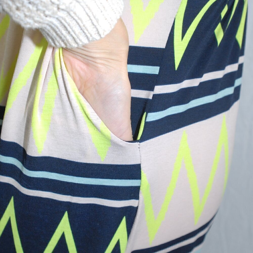 Strapless Maxi Dress Built in Bra Vanilla Bay Womens Medium Neon Yellow Cream - Picture 5 of 9